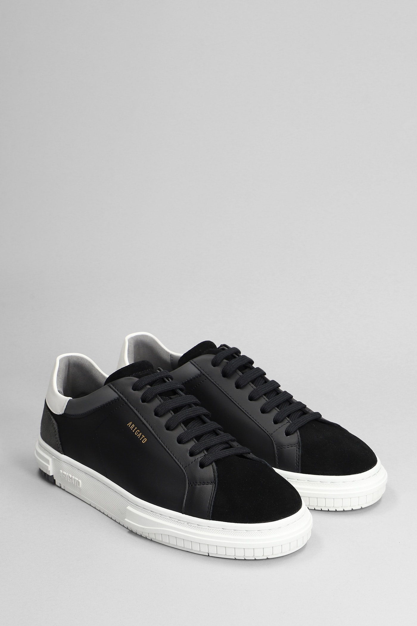 Shop Axel Arigato Atlas Sneakers In Black Suede And Leather