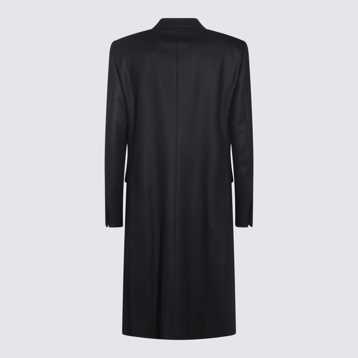 Shop Givenchy Dark Blue Wool Coat