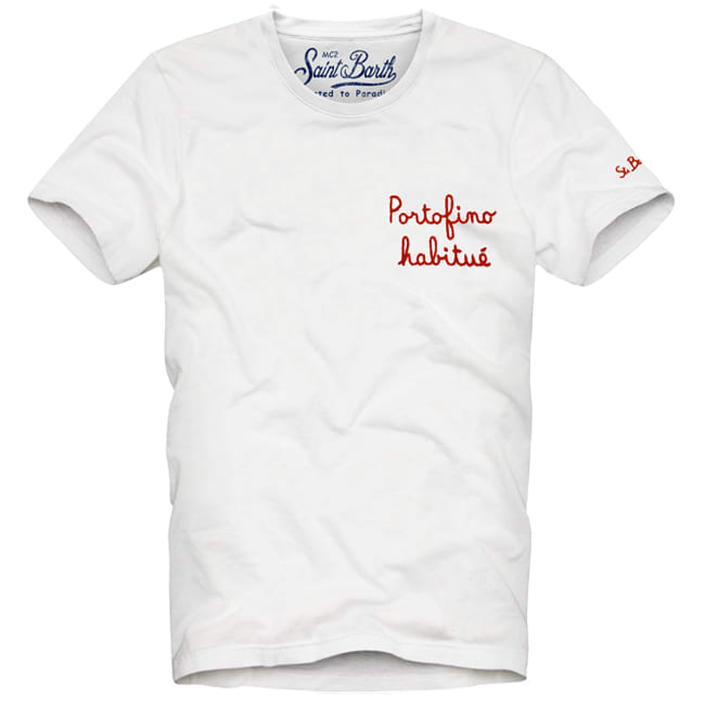 MC2 Saint Barth Boy Embroidered T-shirt Portofino Habitué