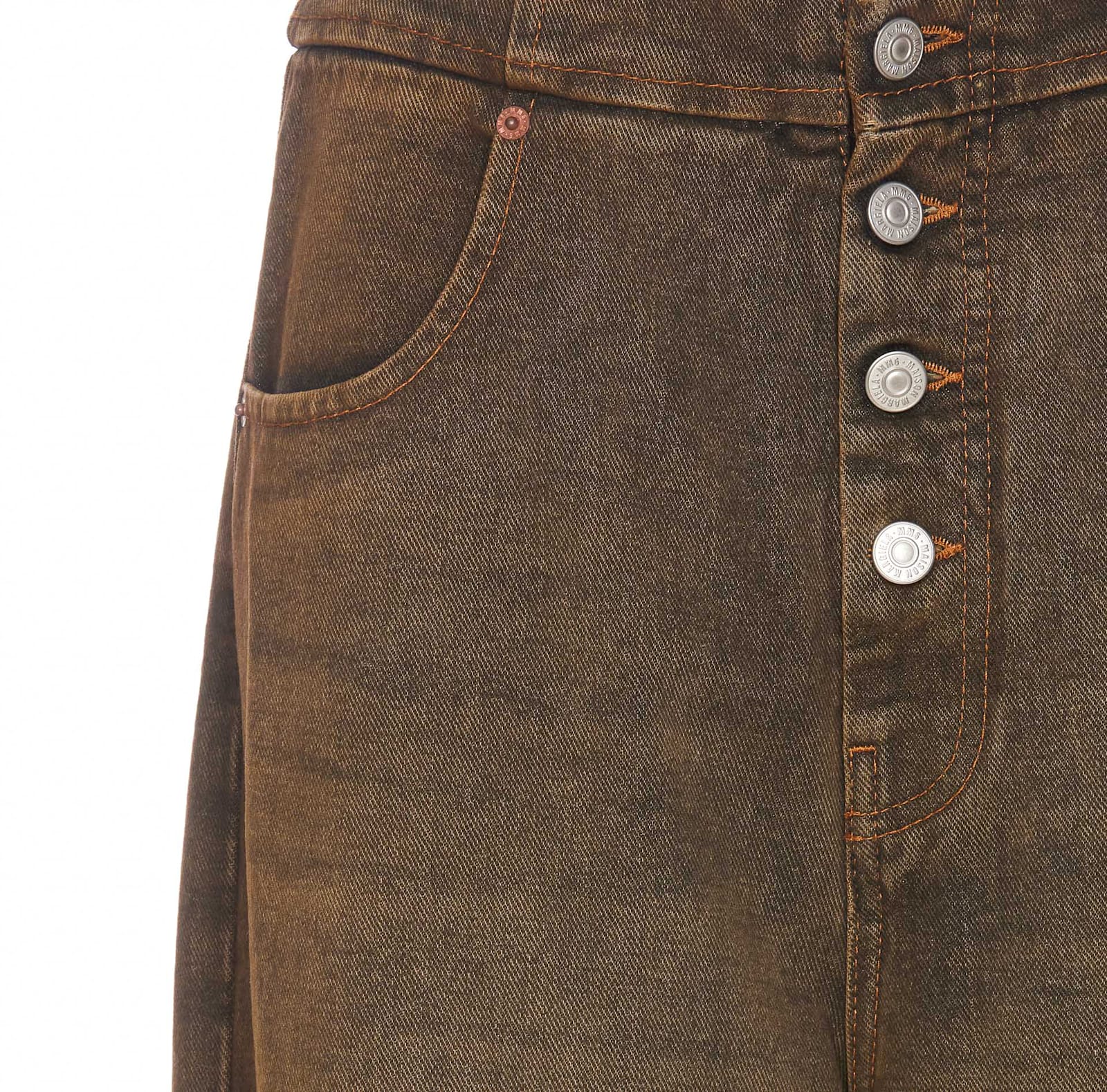 Shop Mm6 Maison Margiela Jeans In Brown