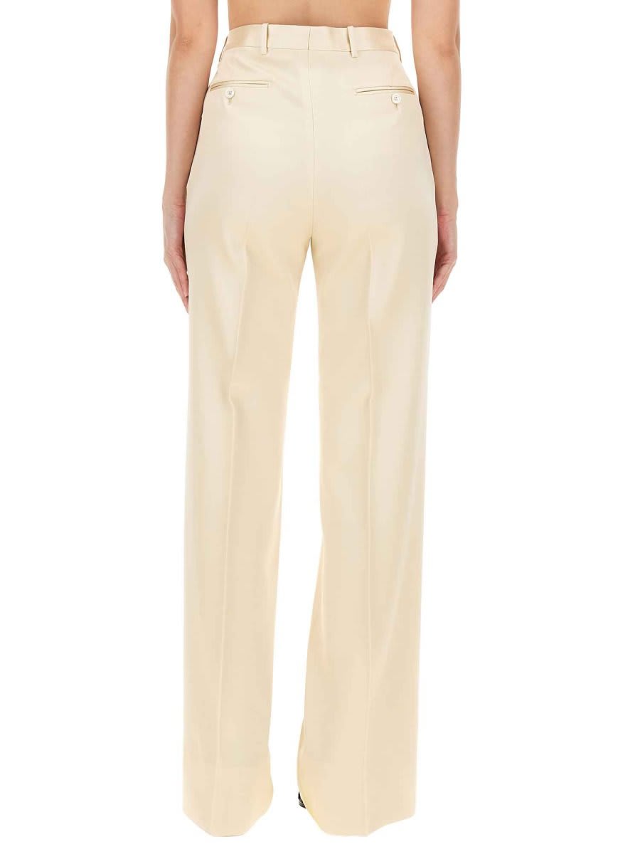 Shop Tom Ford Boot Cut Pants In Ivory