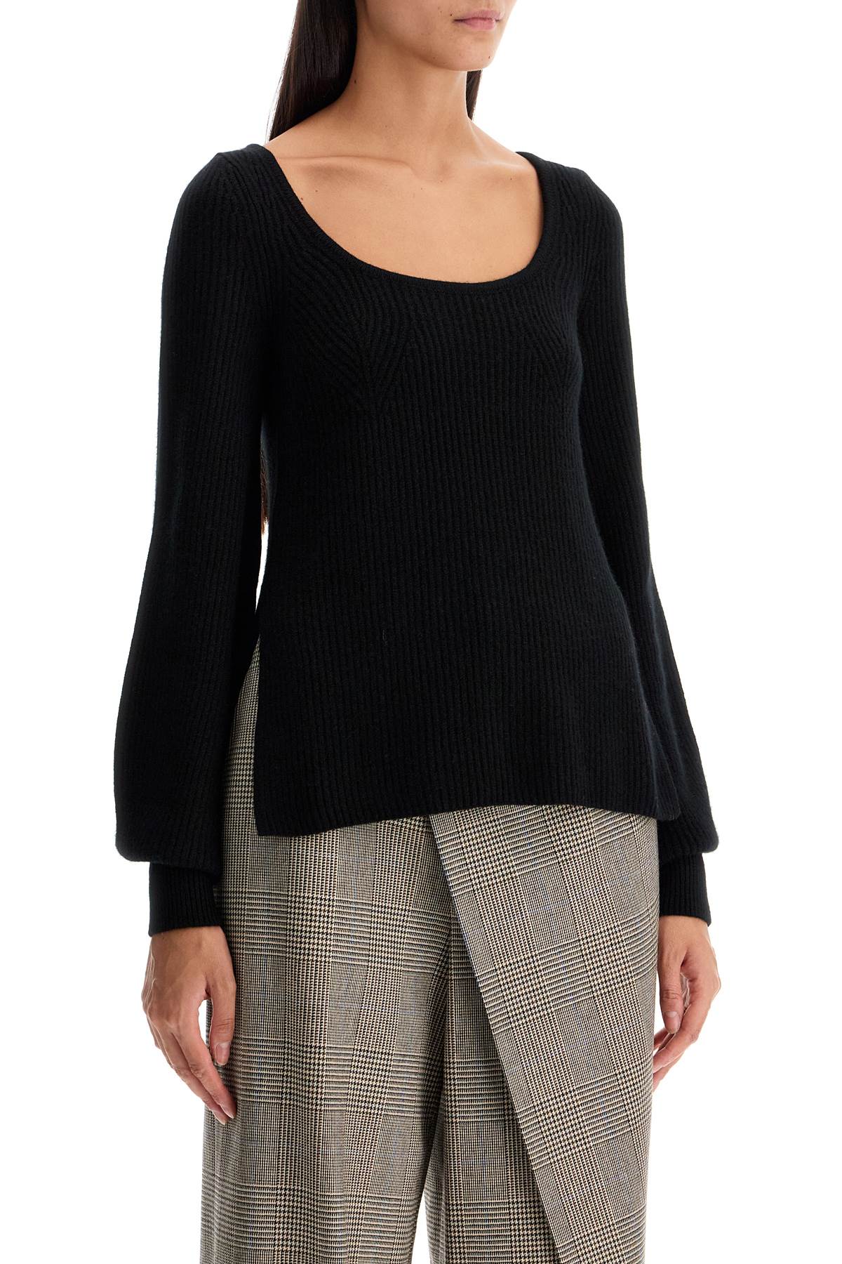 Shop Loulou Studio Hermus Ribbed Cashmere In Black (black)