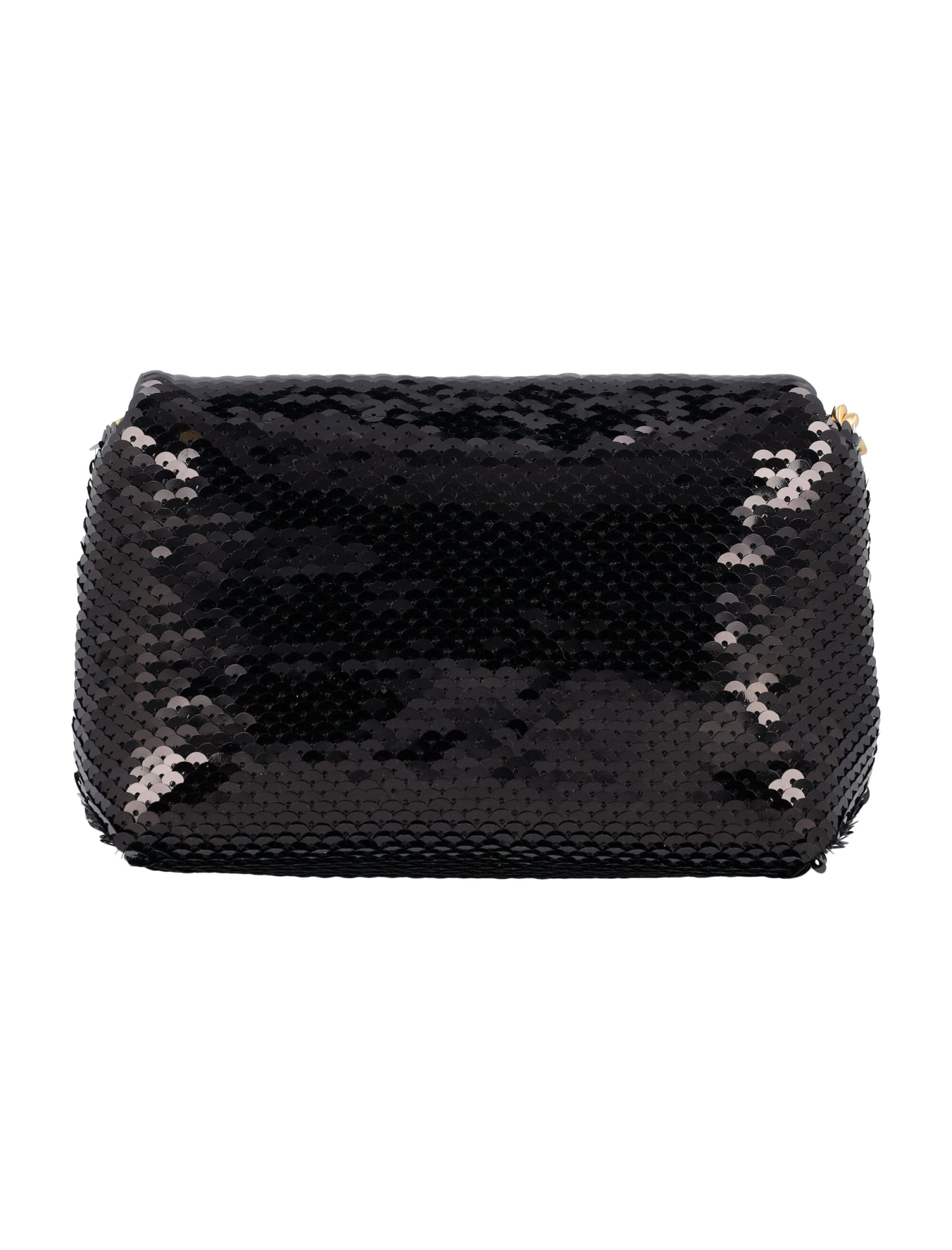Balmain Sequin Mini Bag Chain Strap In Black