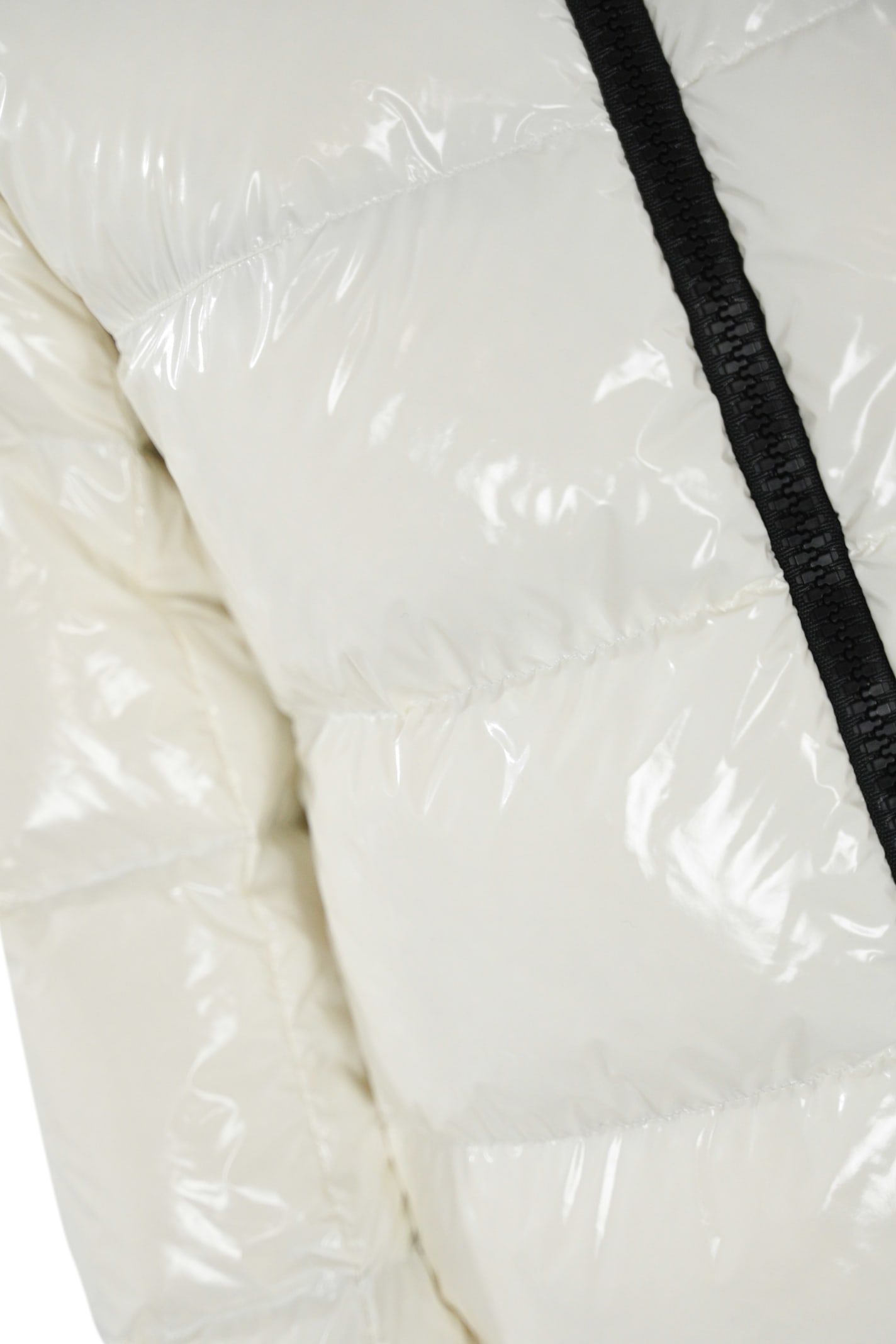 Shop Herno Glossy White Down Jacket In Bianco