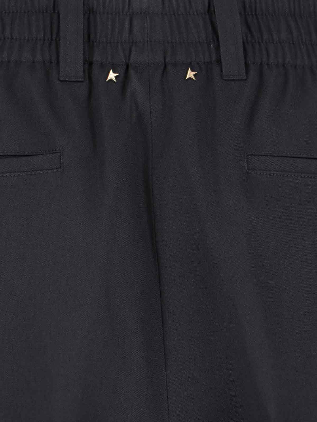 Golden Goose Tailored Black Trousers With Pleated Front In Black