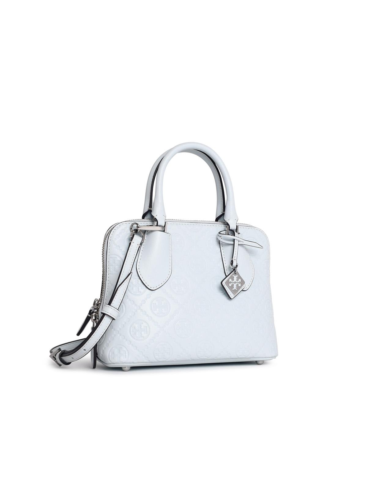 Shop Tory Burch Swing Mini Bag In Light Blue Leather