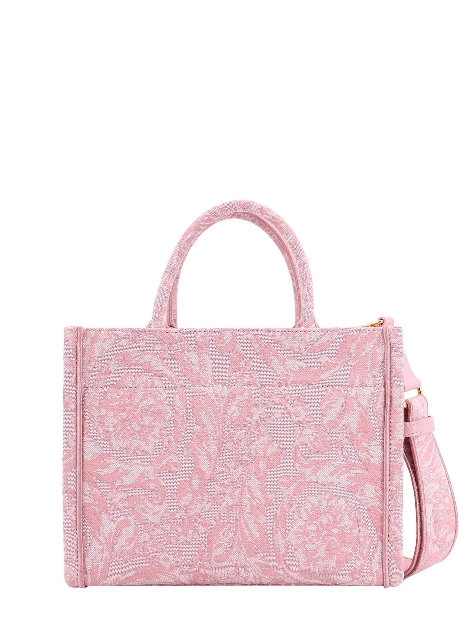 Shop Versace Athena Barocco Handbag In Pink
