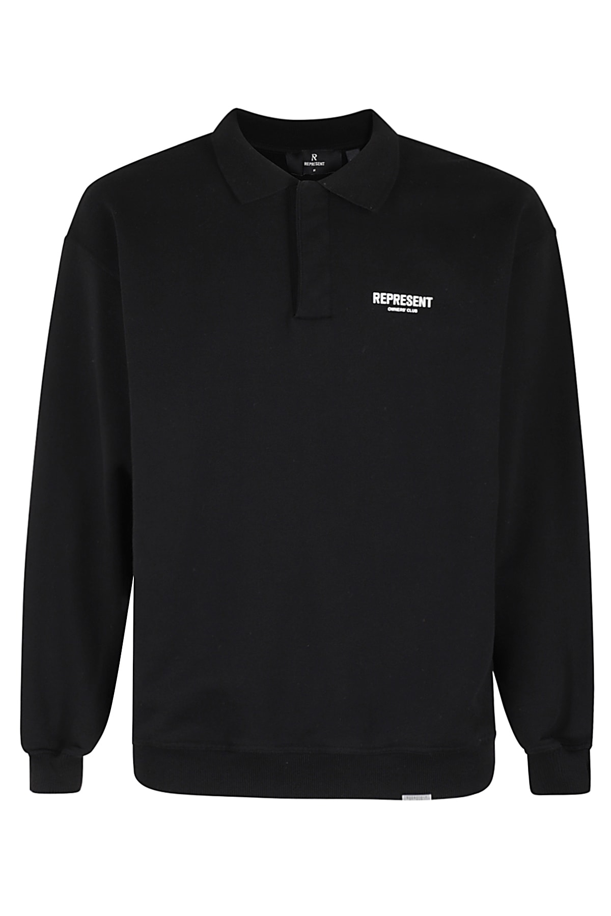 Shop Represent Owners Club Ls Polo Sweat In Black