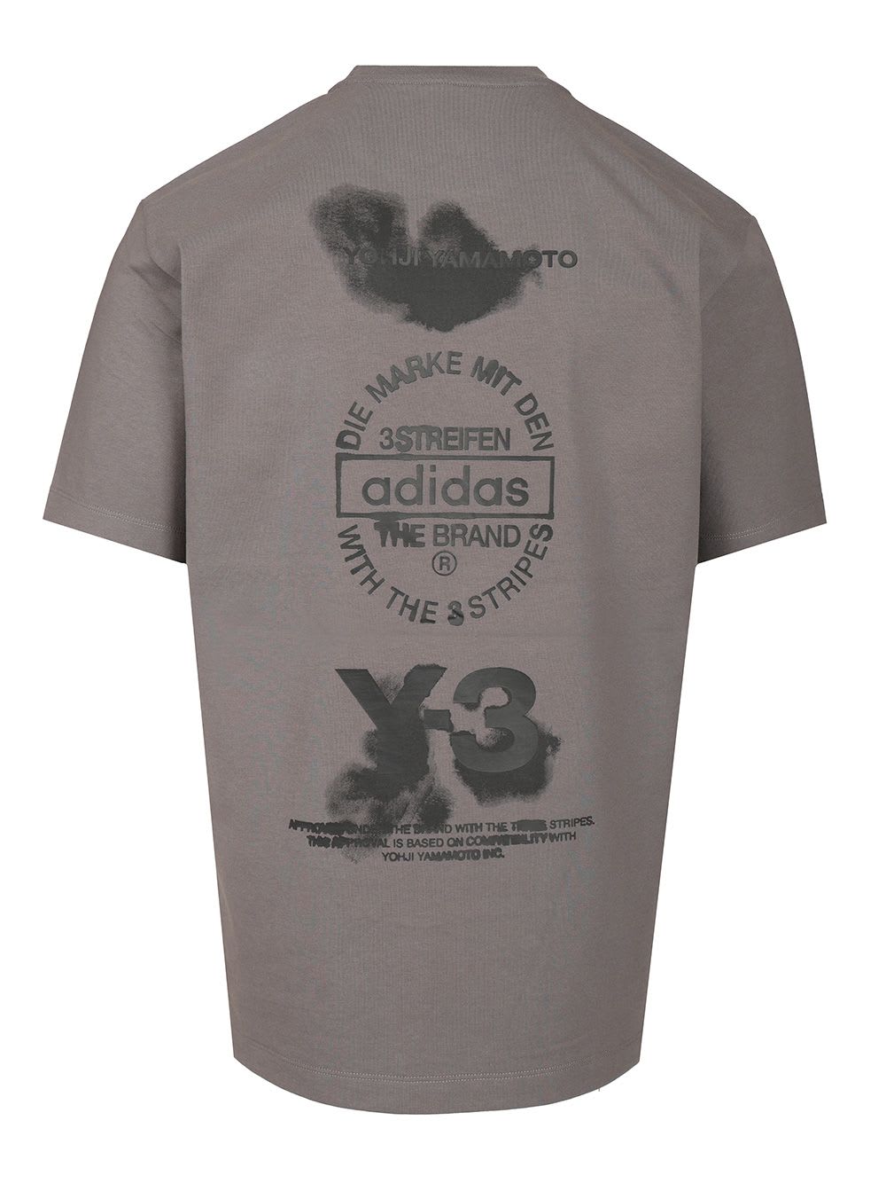 Y-3 Graphic Short Sleeve Tee T-shirt In Gray