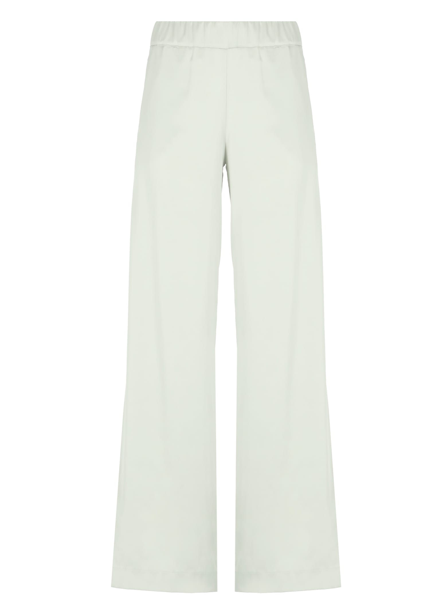 D Exterior D. Exterior Grey Satin Pants In White