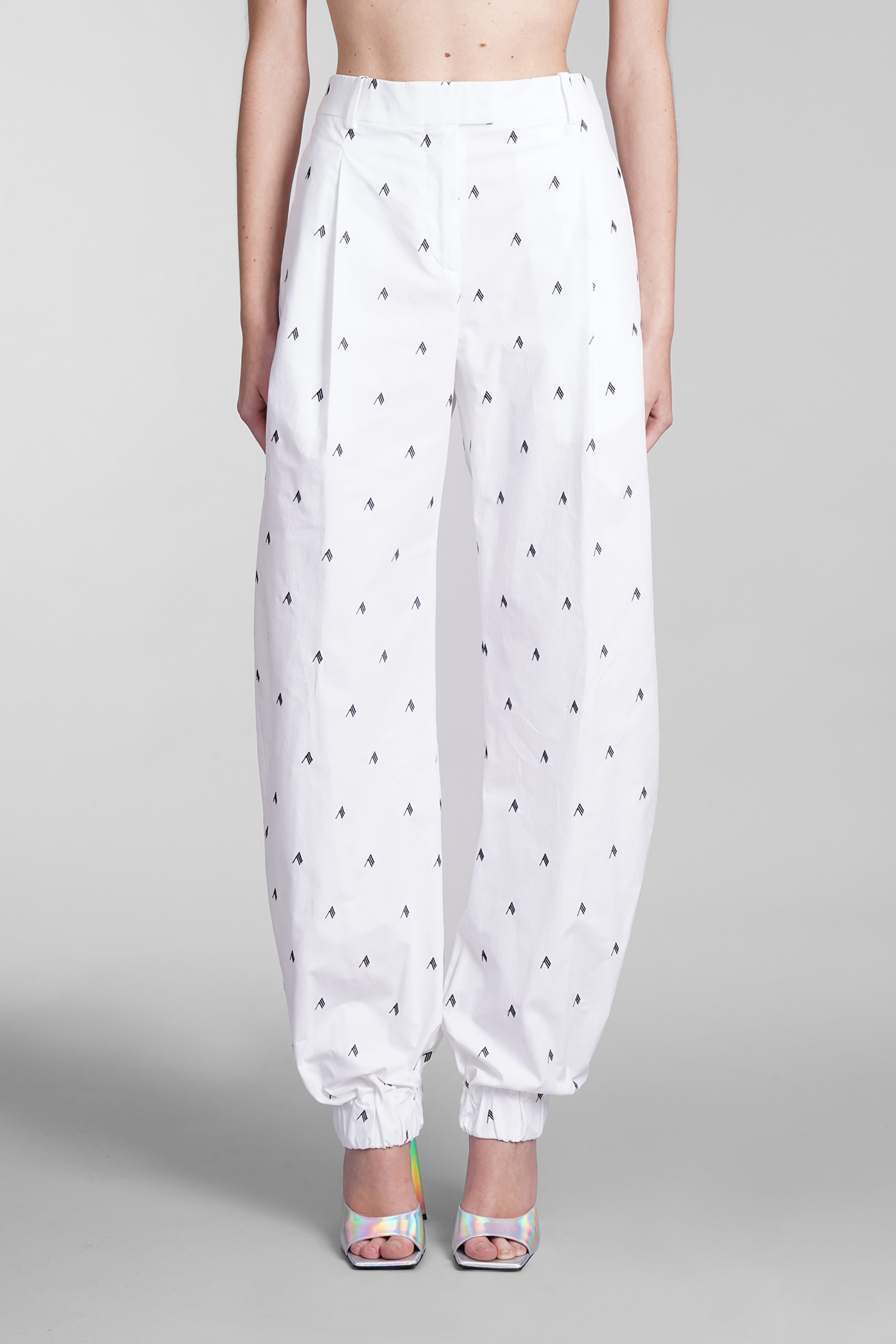 Shop Attico All Over Logo Pants In 20