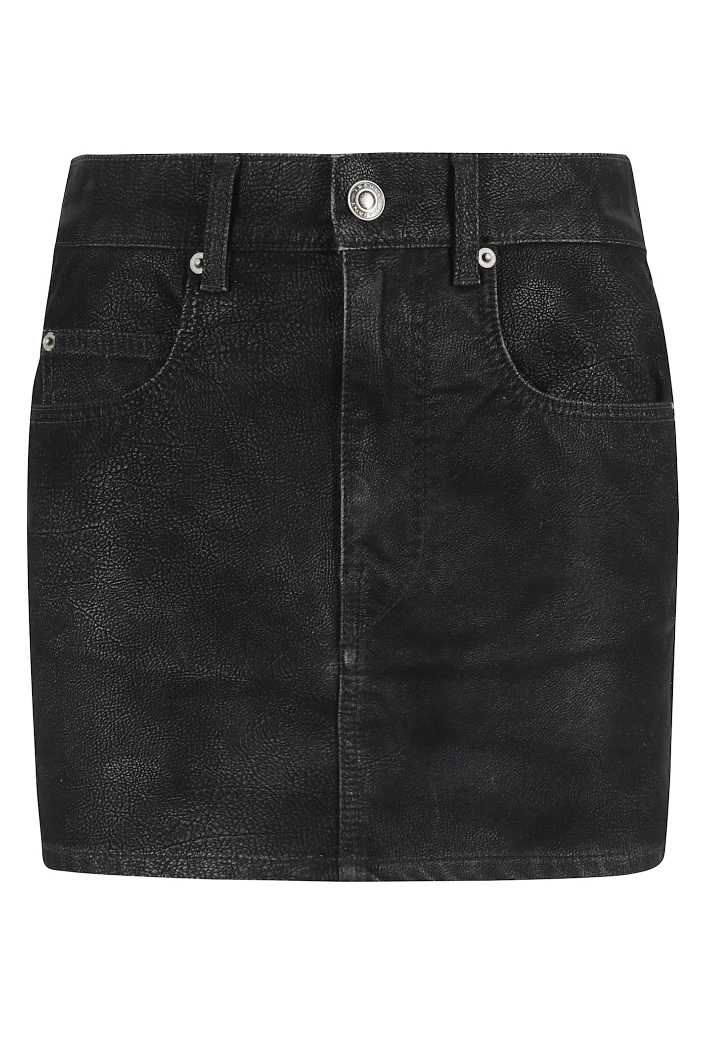 Isabel Marant Étoile Isabel Marant Etoile Black Synthetic Leather Kimmy Mini Skirt In Black