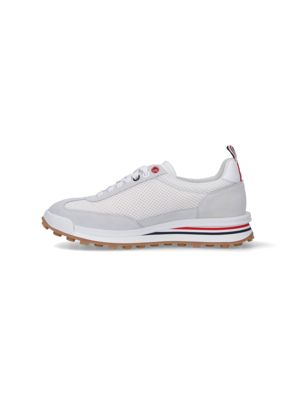 Shop Thom Browne Tech Runner Sneakers In White