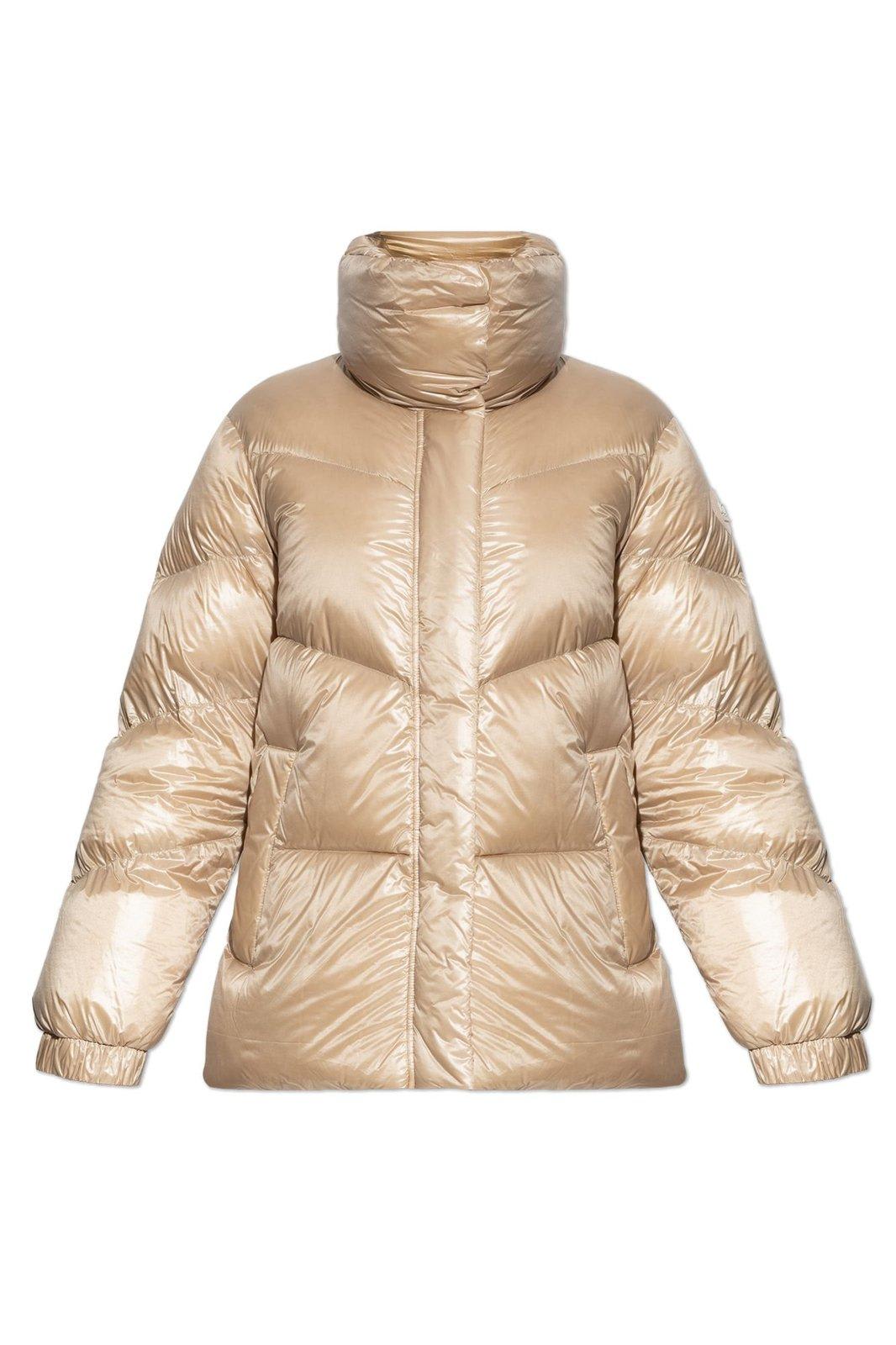 Shop Woolrich Aliquippa Down Jacket In Beige