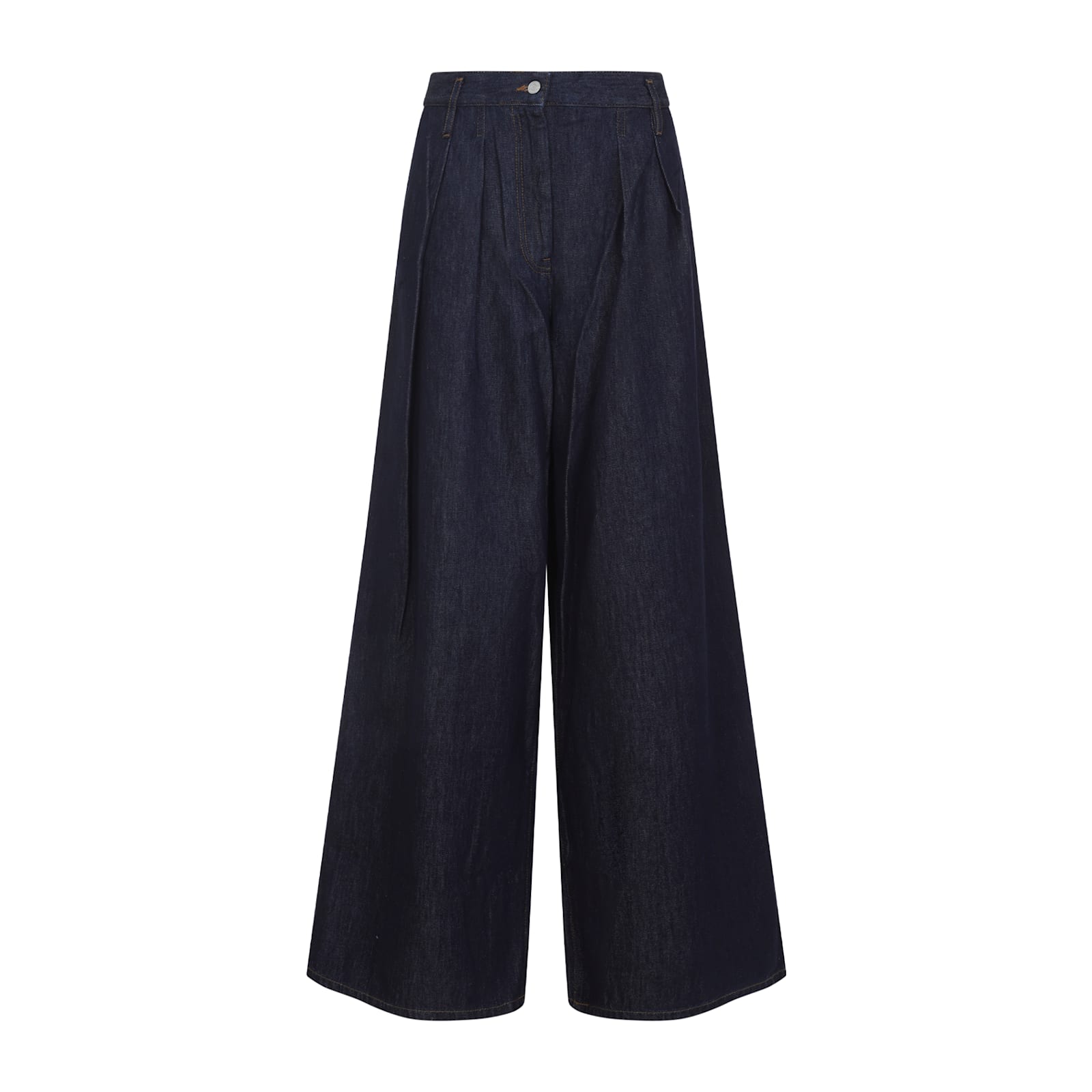 Dries Van Noten Wide-leg Pleated Front Belt Loops Trousers In Black