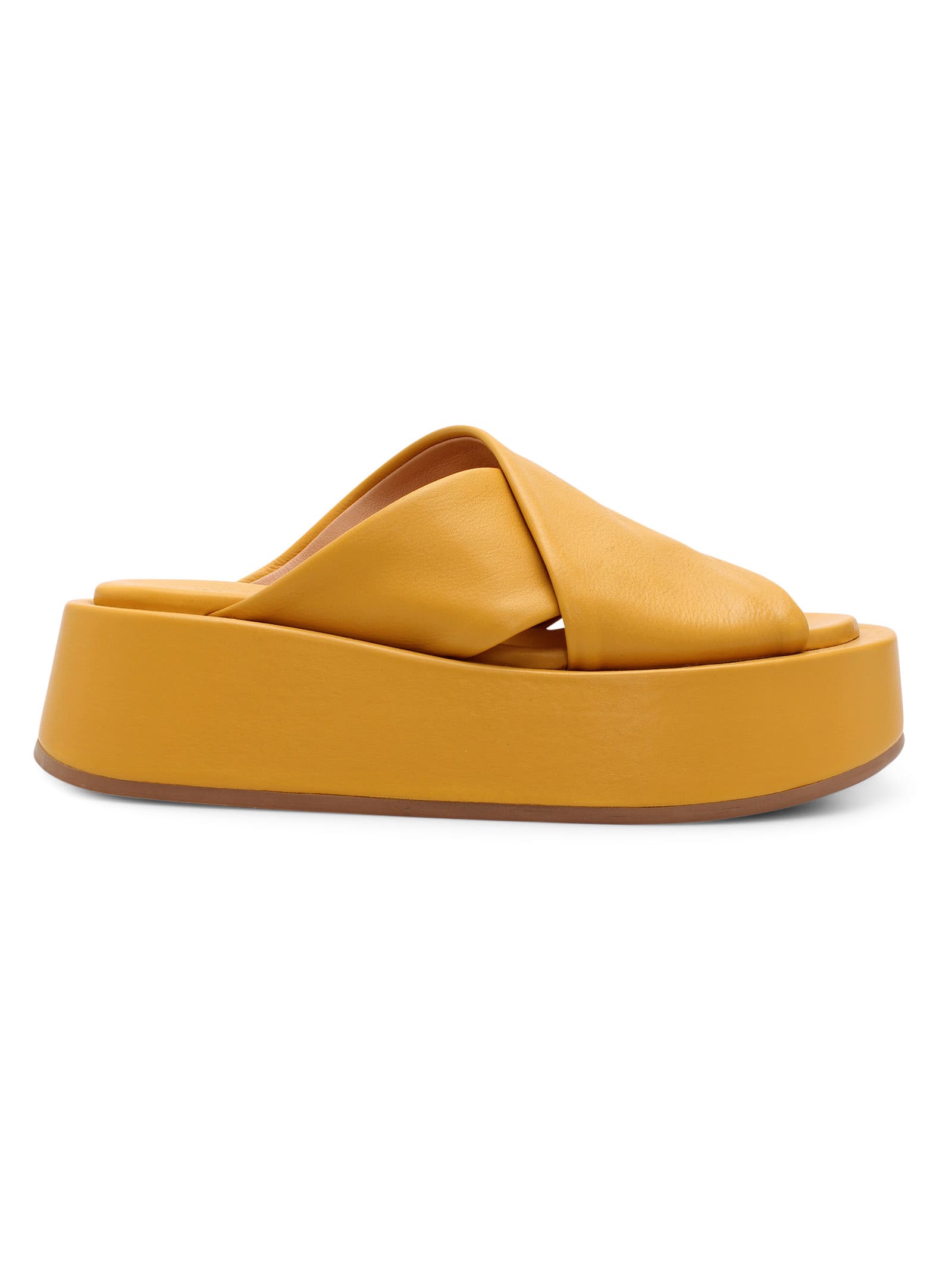 Marsell Leather Wedge Sandals