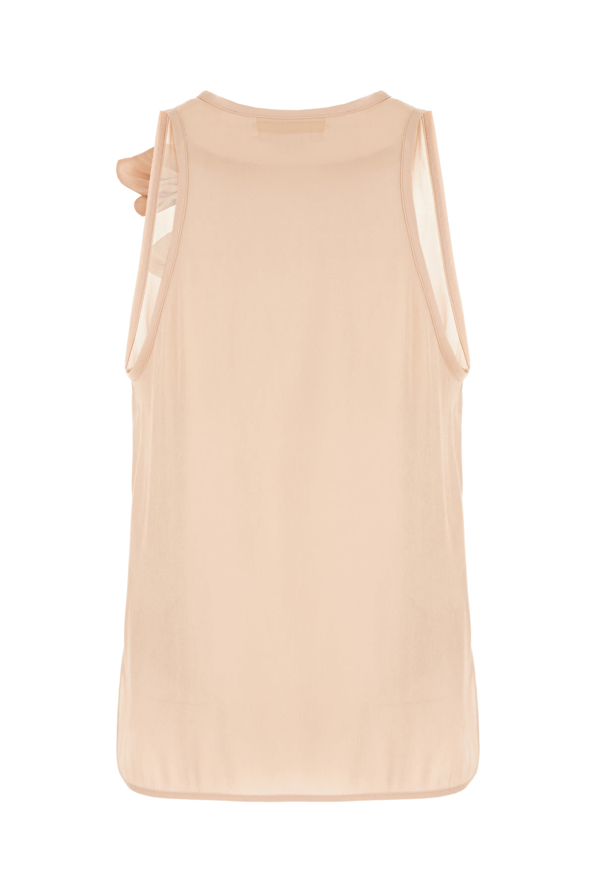 Shop Genny Peach Polyester Top In Nude
