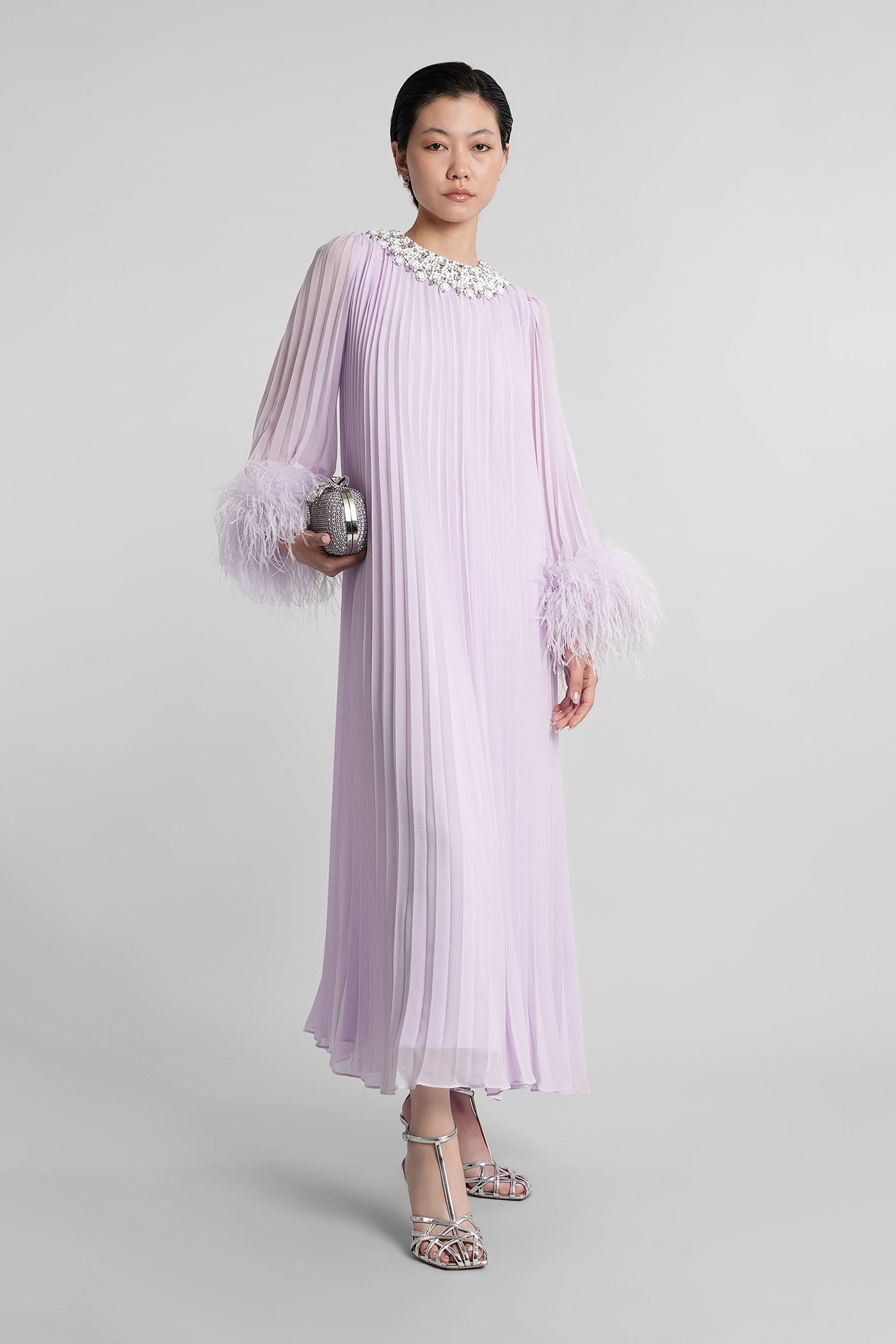 Self-portrait In Lilla Polyester In Purple