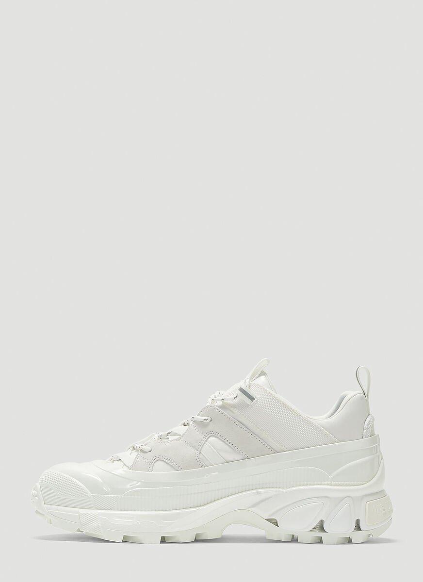 Shop Burberry Arthur Low-top Sneakers In White