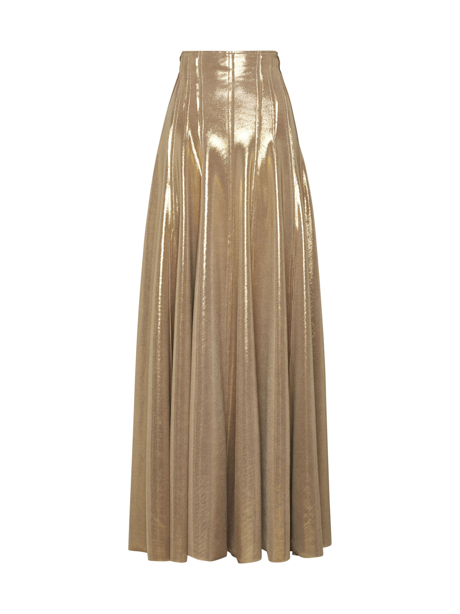 Shop Norma Kamali Skirt In Gold
