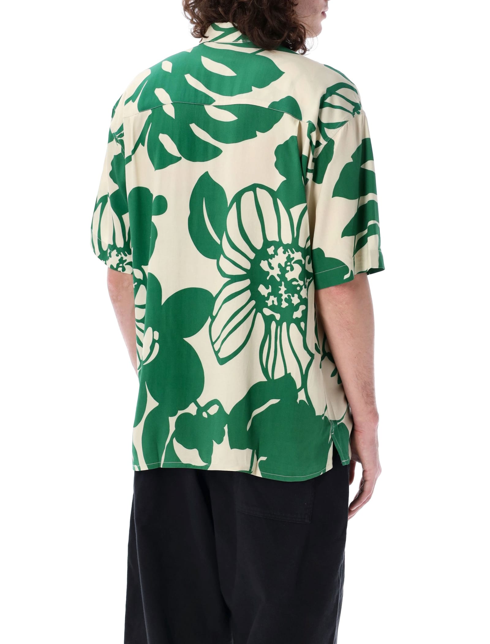 Shop Ymc You Must Create Mitchum Shirt In Ecru Green