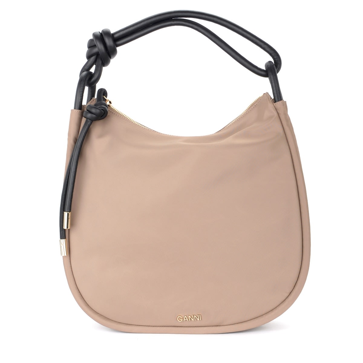 Ganni Taupe Bag With Knot