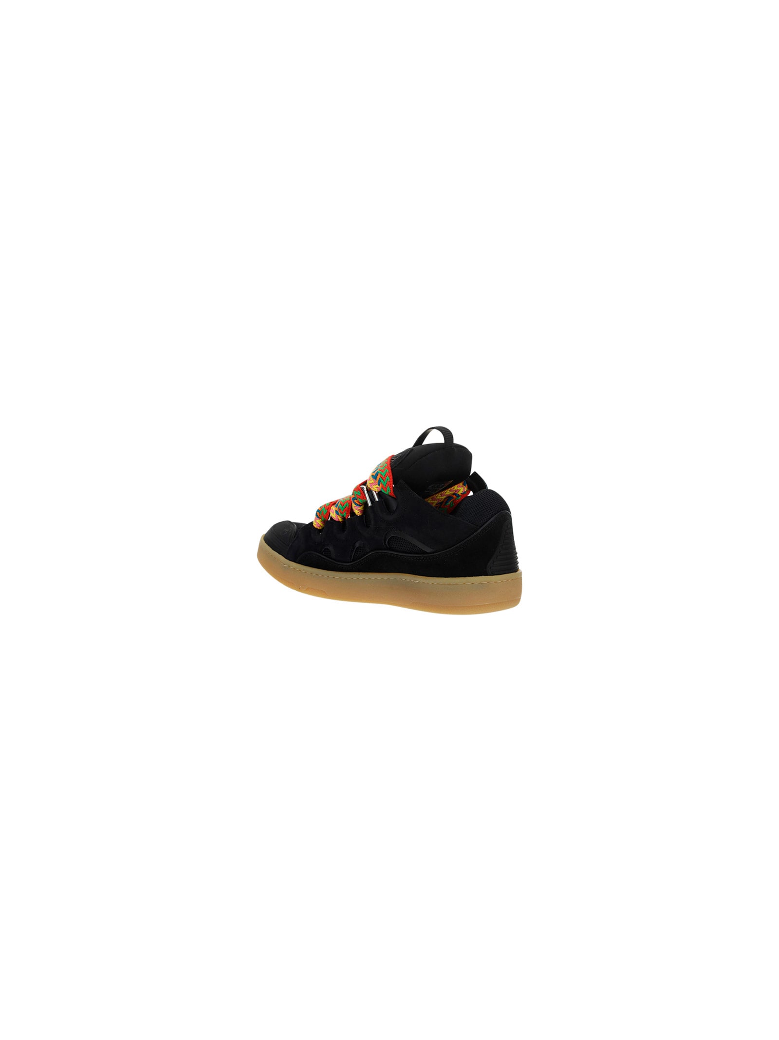 Shop Lanvin Curb Sneakers In Black/multicolour