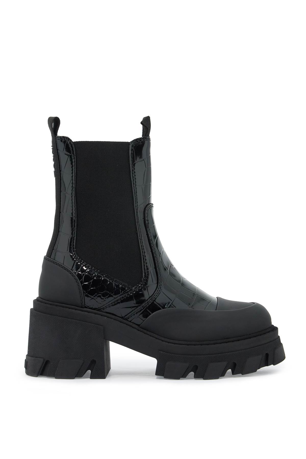 Shop Ganni -heel Chelsea Ankle Boots In Black (black)