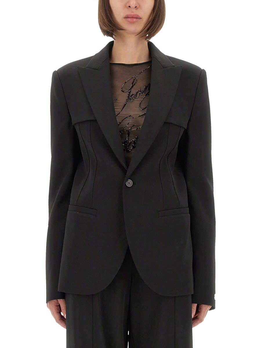 Jean Paul Gaultier Tailored Jacket With Structured Shoulders And Front Pockets