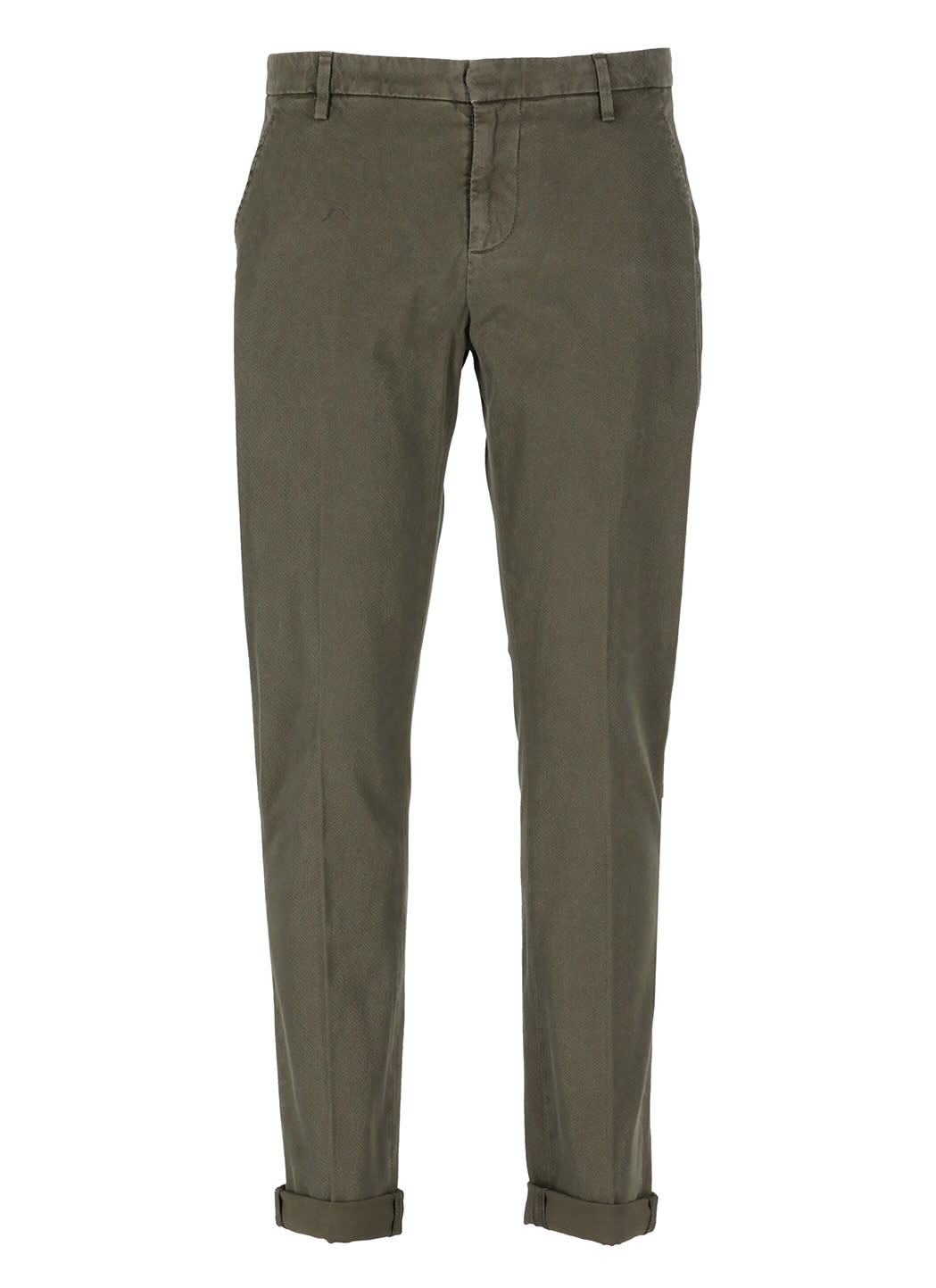 Shop Dondup Cotton Trousers In Mud