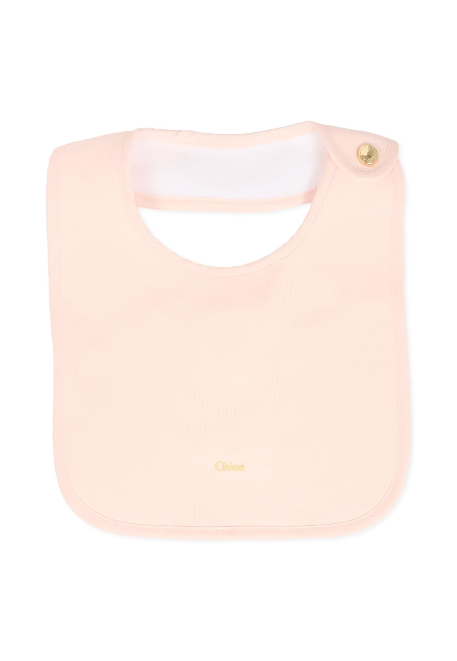 Chloé Pink Babygrow Set For Baby Girl With Logo In Pink