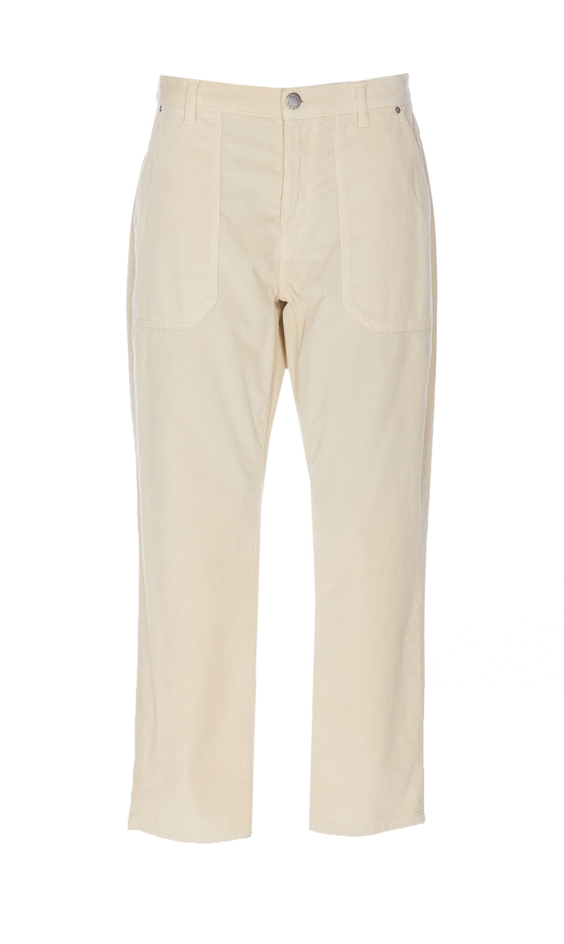 Shop Pinko Cloe Velvet Trousers  In White