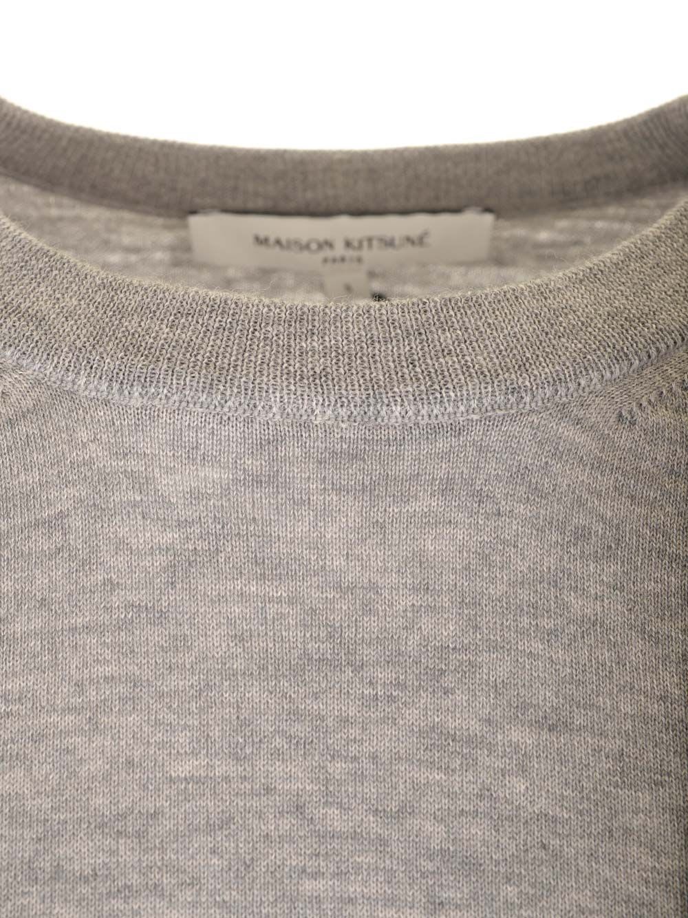 Shop Maison Kitsuné Regular Fit Jumper In Grey