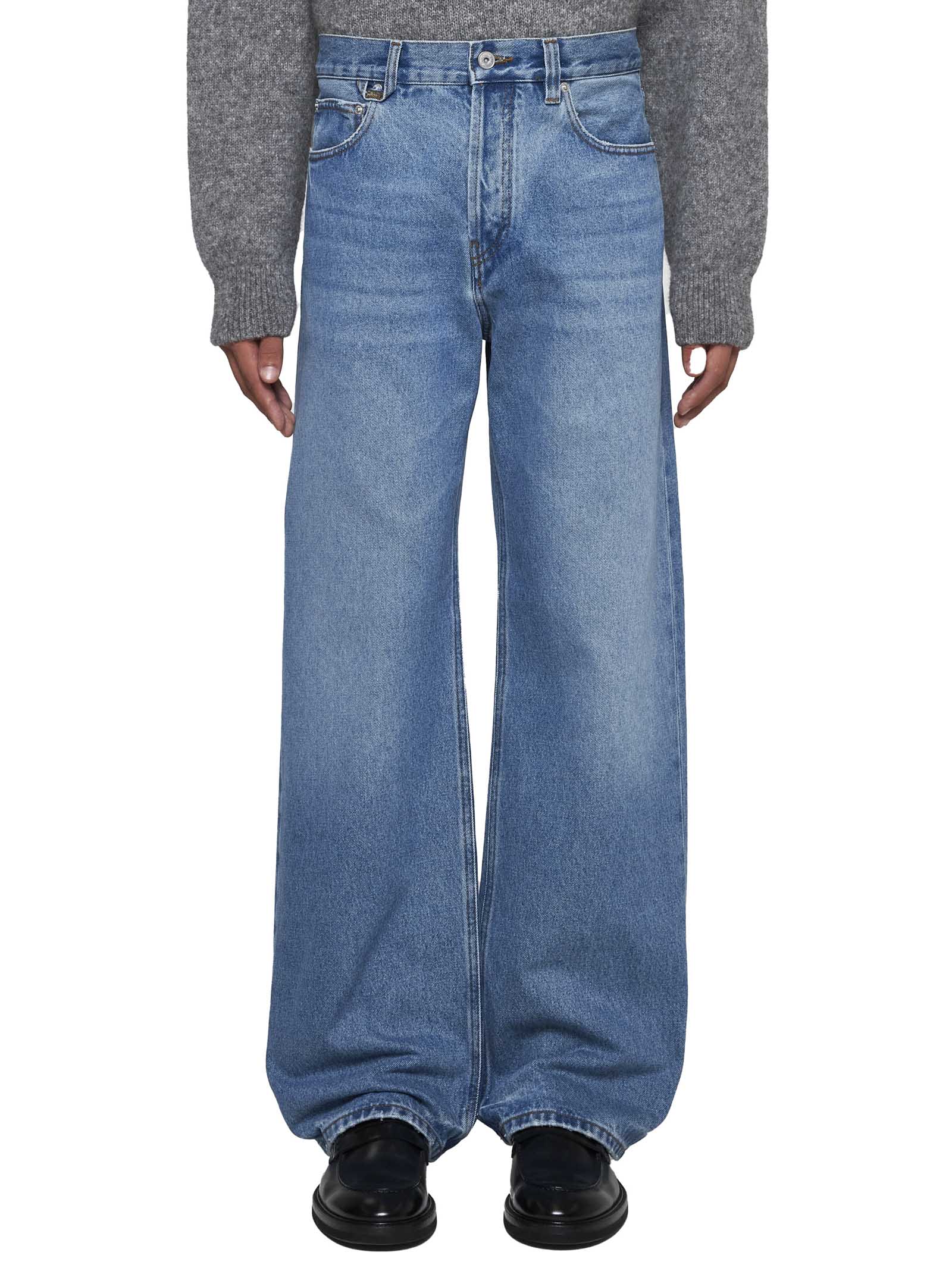 Shop Jacquemus Jeans In Blue/tabac