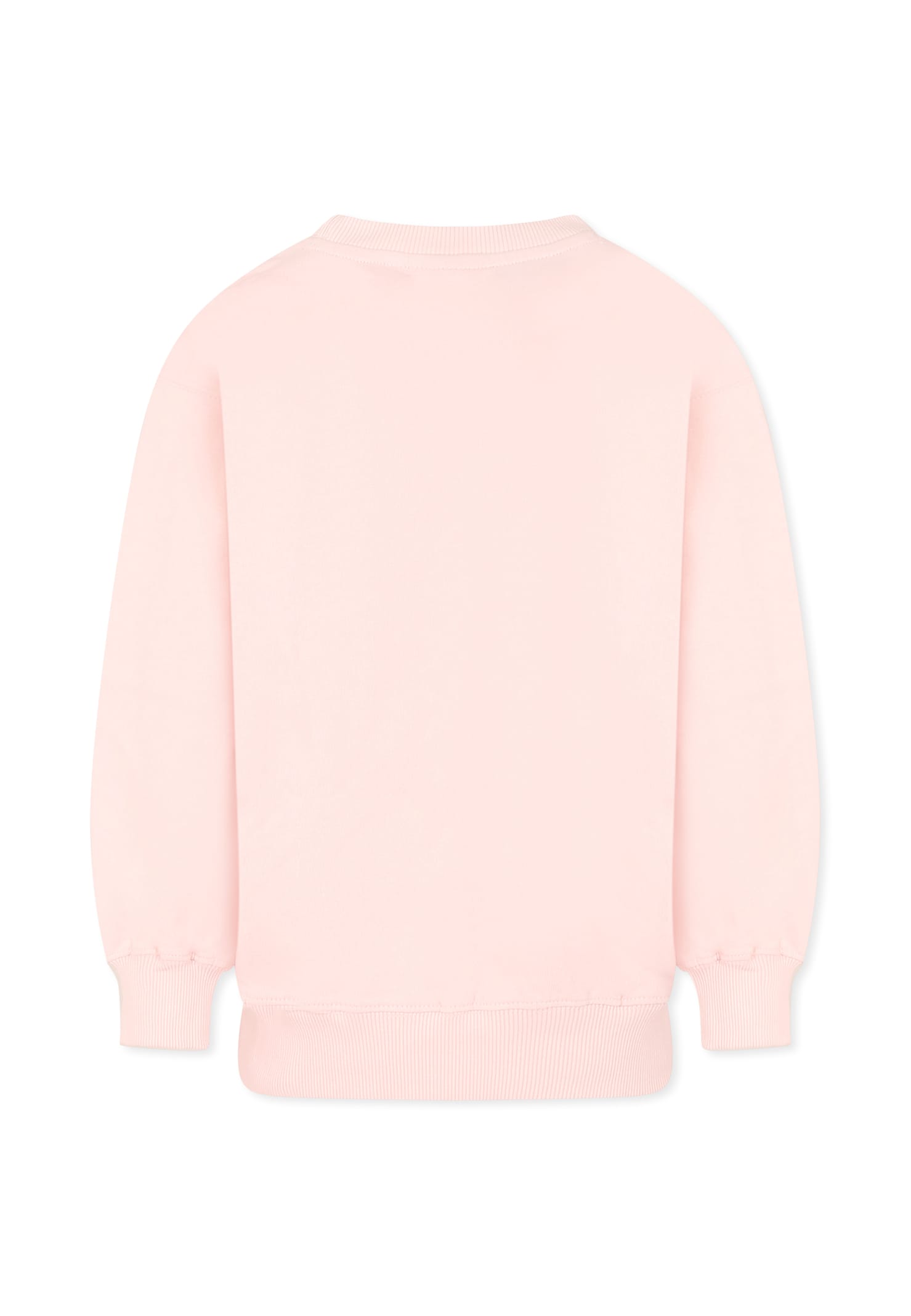 Molo Pink Sweatshirt For Girl With Dolphin In Pink