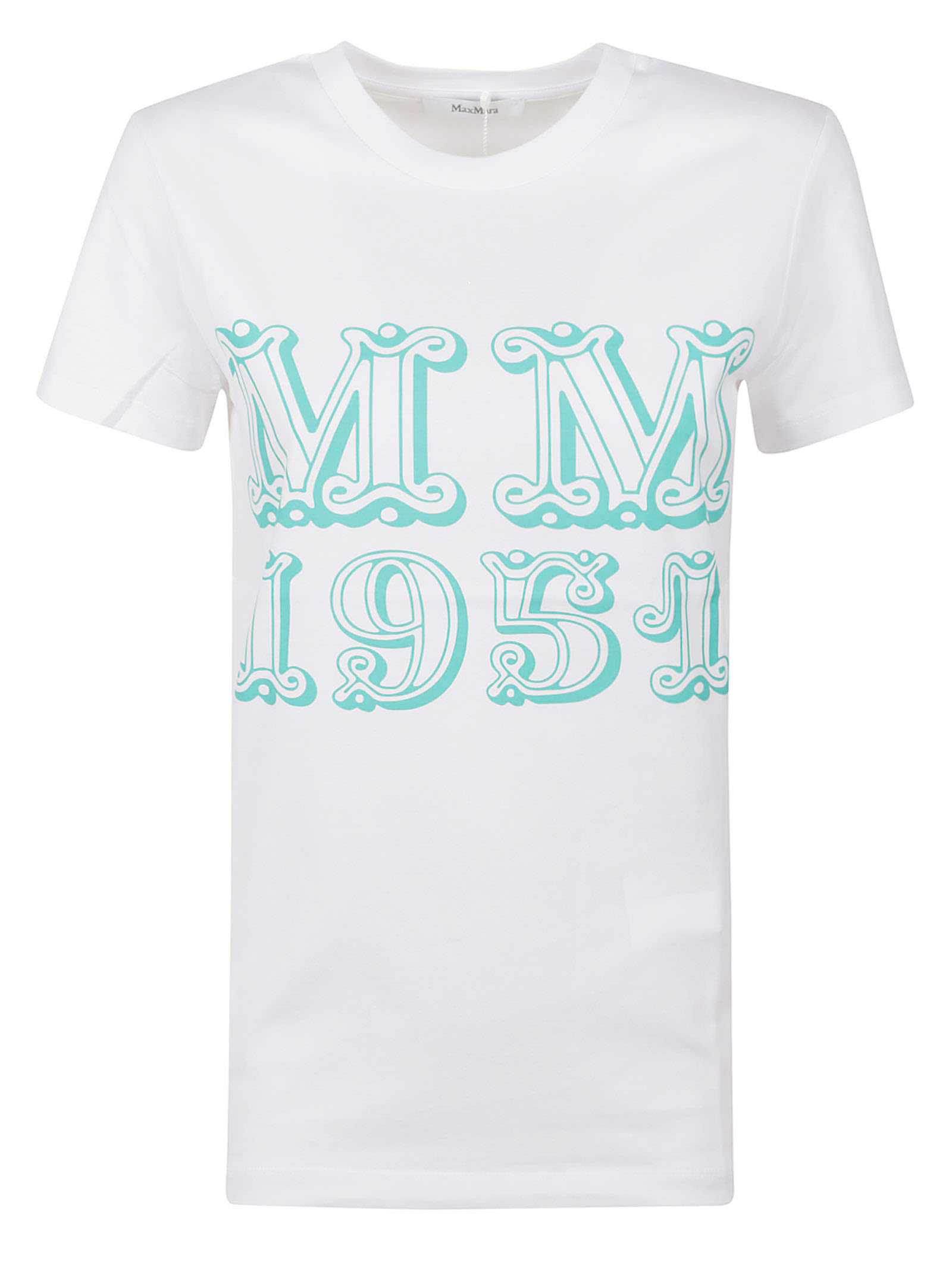 Shop Max Mara Mincio T-shirt In Fondo Bianco Ottico
