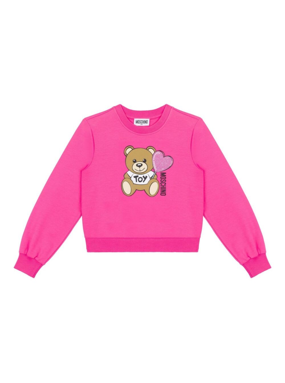 Moschino Round-neck Sweater In Pink