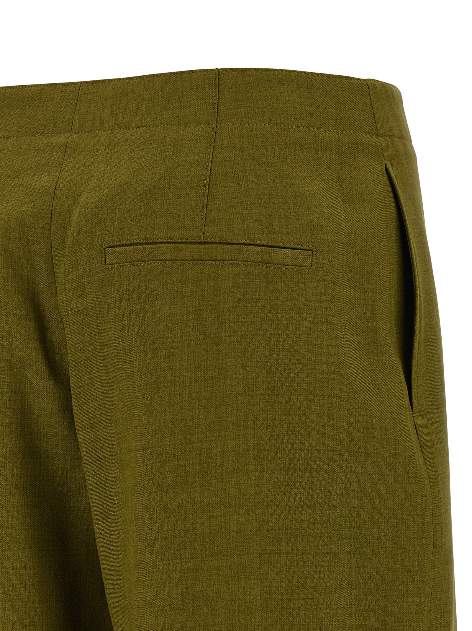 Theory Deep Pleat Pants In Green