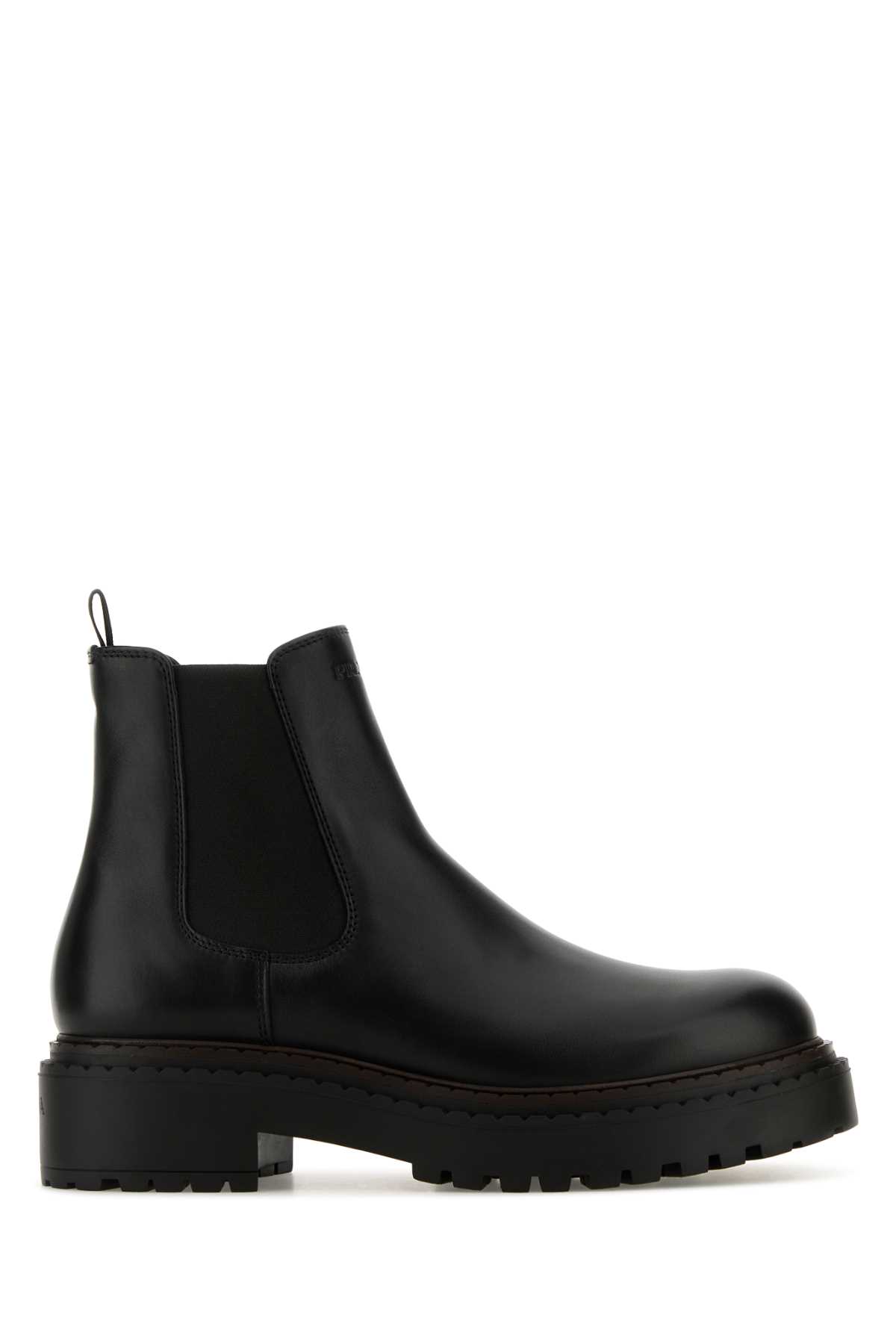 Black Leather Ankle Boots