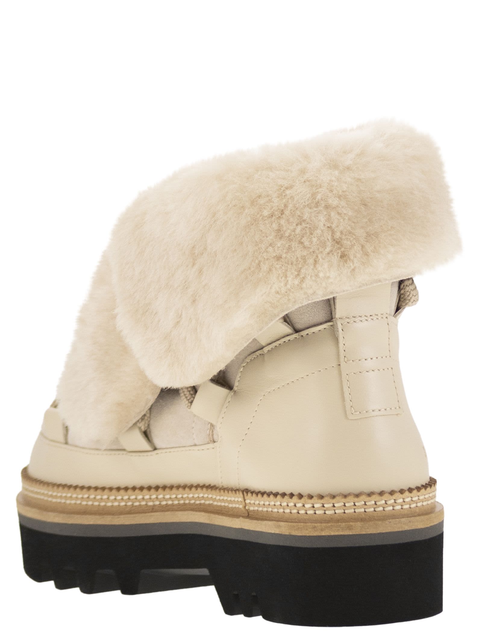 Shop Hogan H675 - After-ski Boots In Light Beige