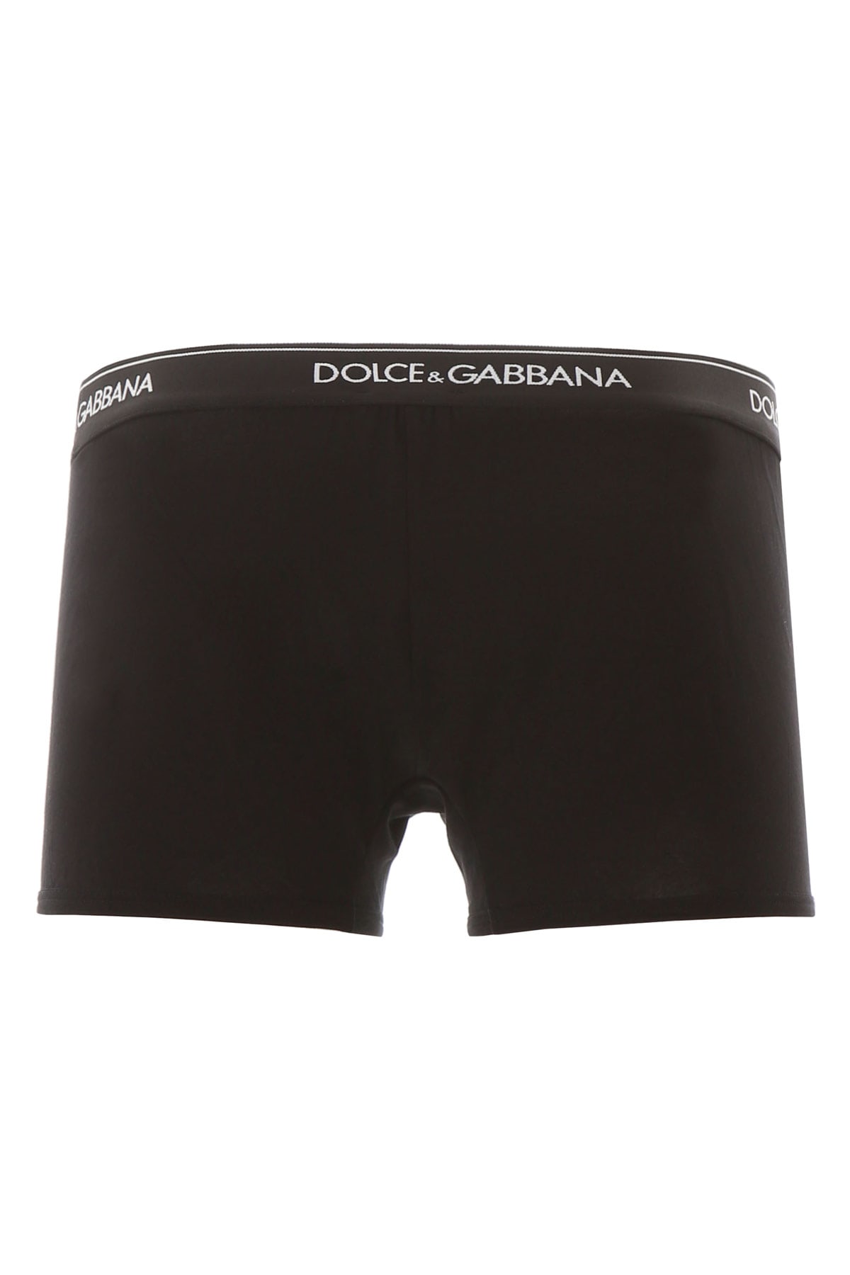 Dolce & Gabbana Pack Containing Two Regular Boxers Of The Same Color In Nero (black)