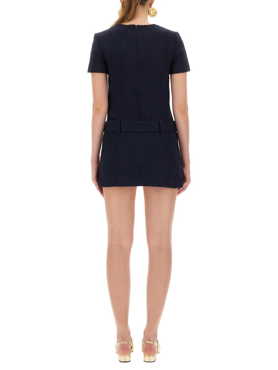 Self-portrait Self Portrait Boucle Mini Dress In Blue