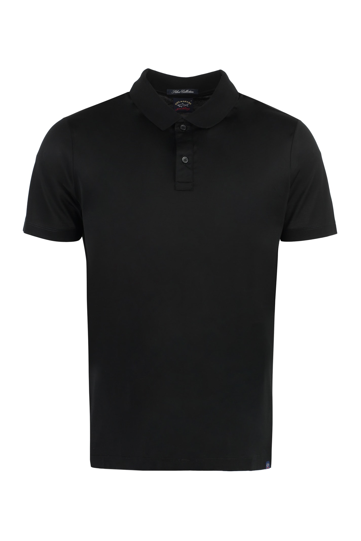 Paul&amp;shark Short Sleeve Cotton Polo Shirt In Black
