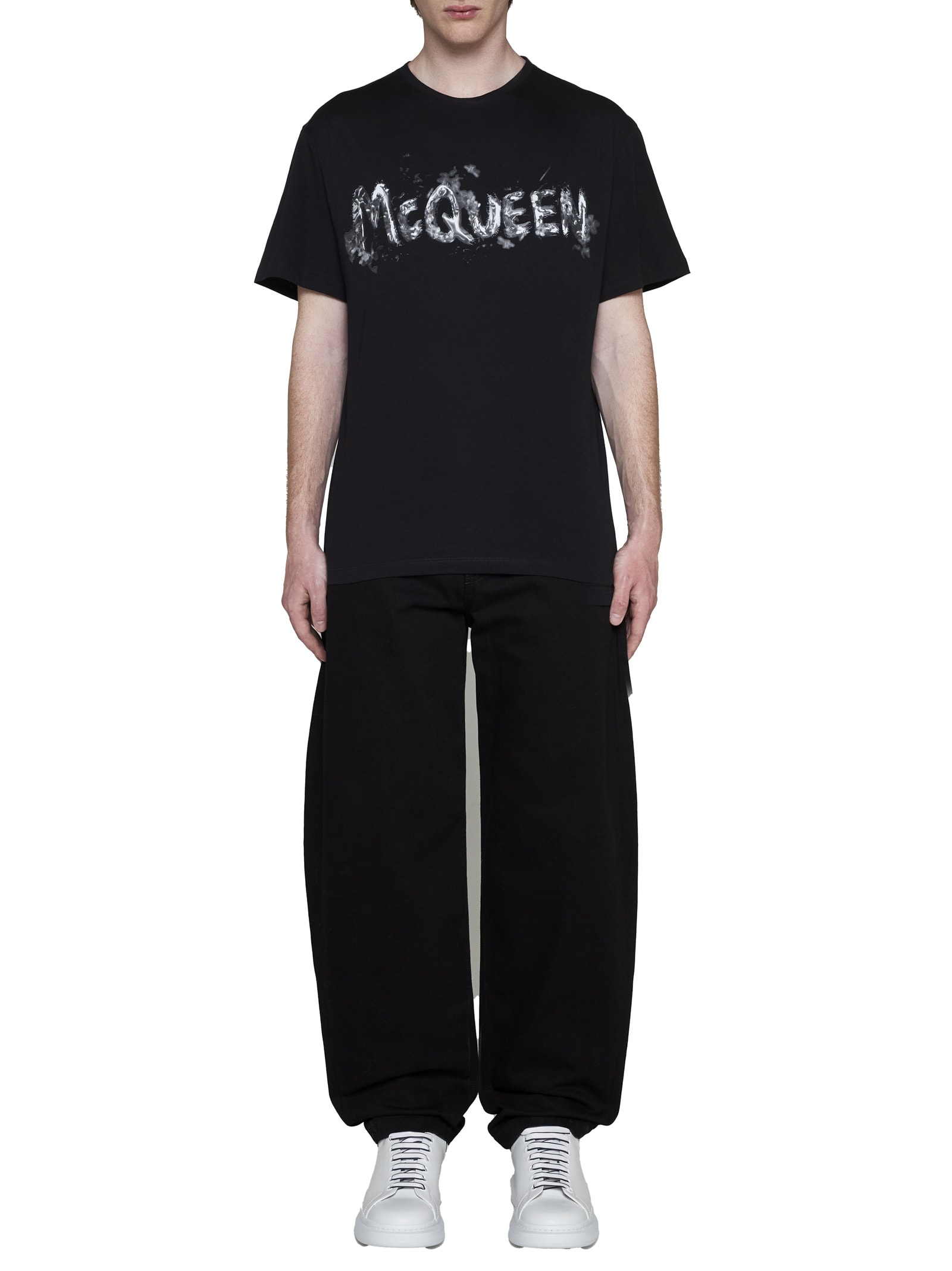 Shop Alexander Mcqueen T-shirt In Black/grey