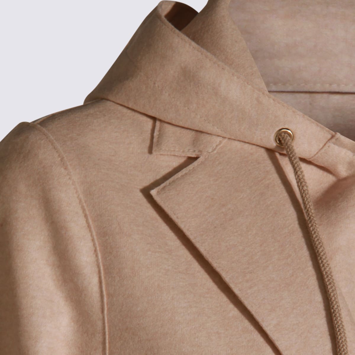 Eleventy Hooded Blazer With Long Sleeves And Pockets In Brown