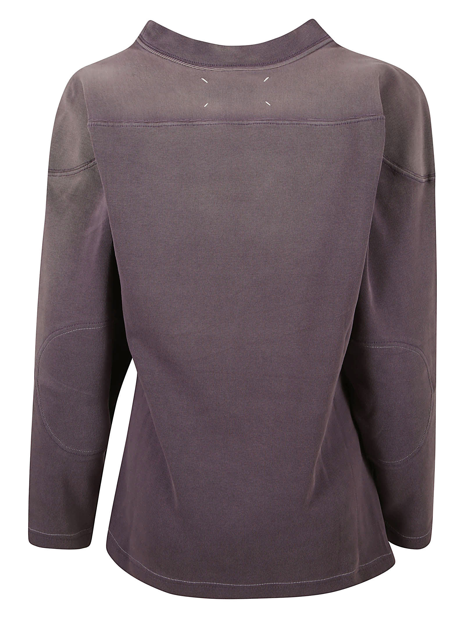 Shop Maison Margiela Logo Sweatshirt In Aubergine