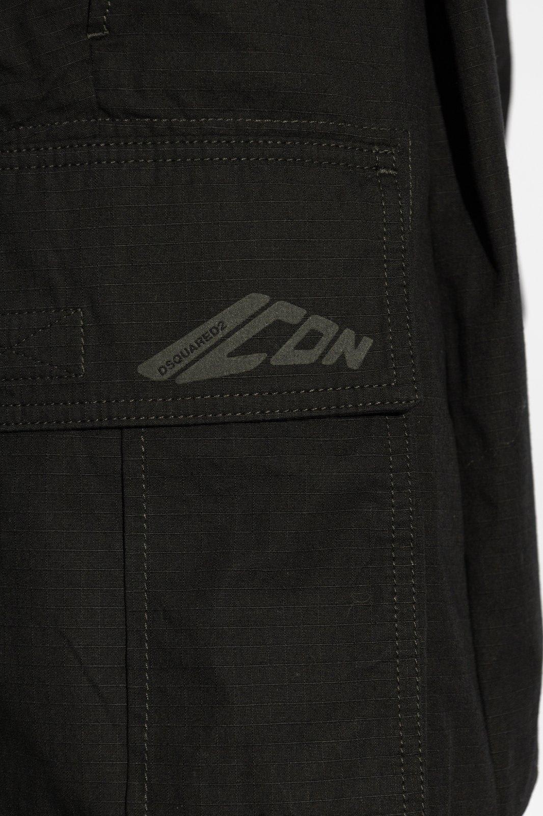 Shop Dsquared2 Icon New Generation Ripstop 3d Cargo Pants In Black