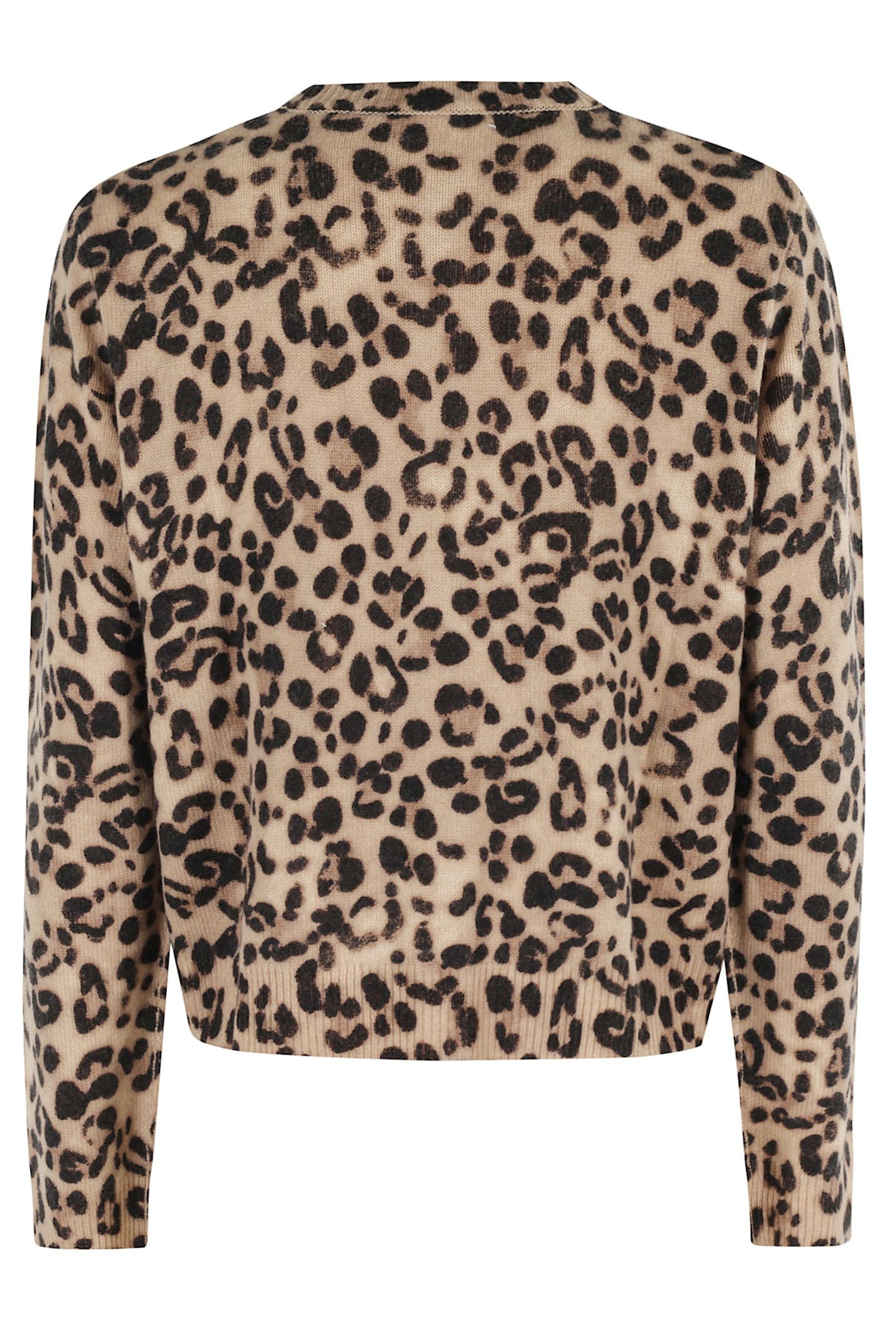 Semicouture Animalier Round Neck Pull In Multi