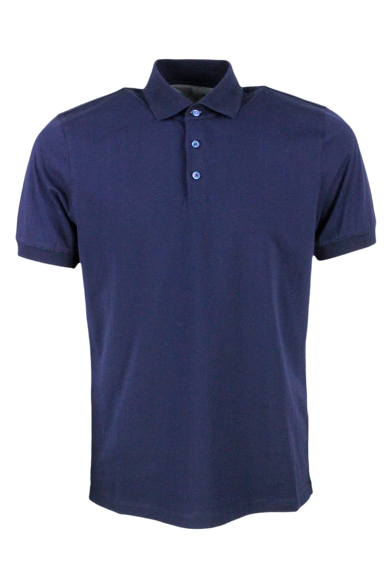 Brunello Cucinelli Polo Shirt In Cotton Jersey