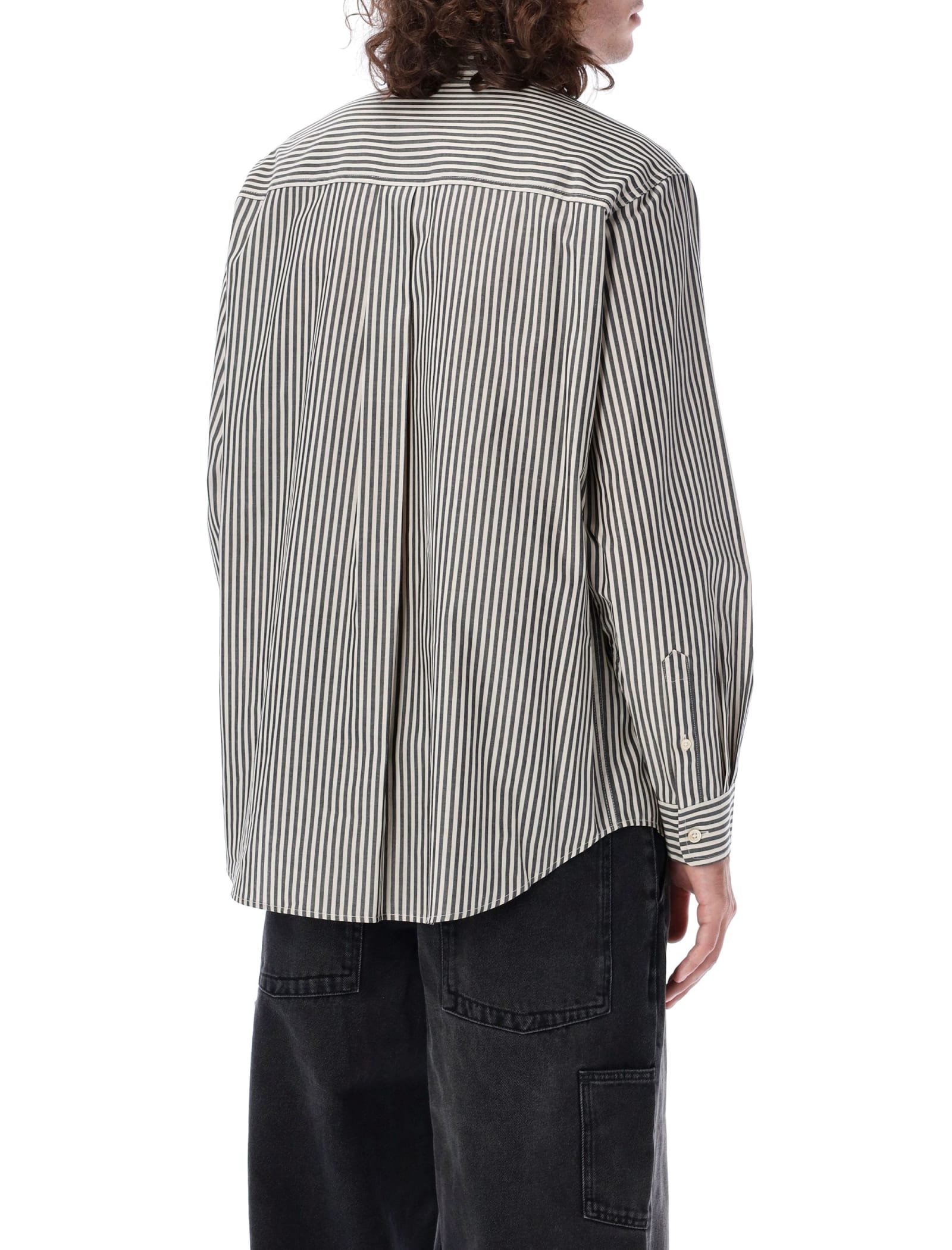 Shop Isabel Marant Cybil Shirt In Black Ecru